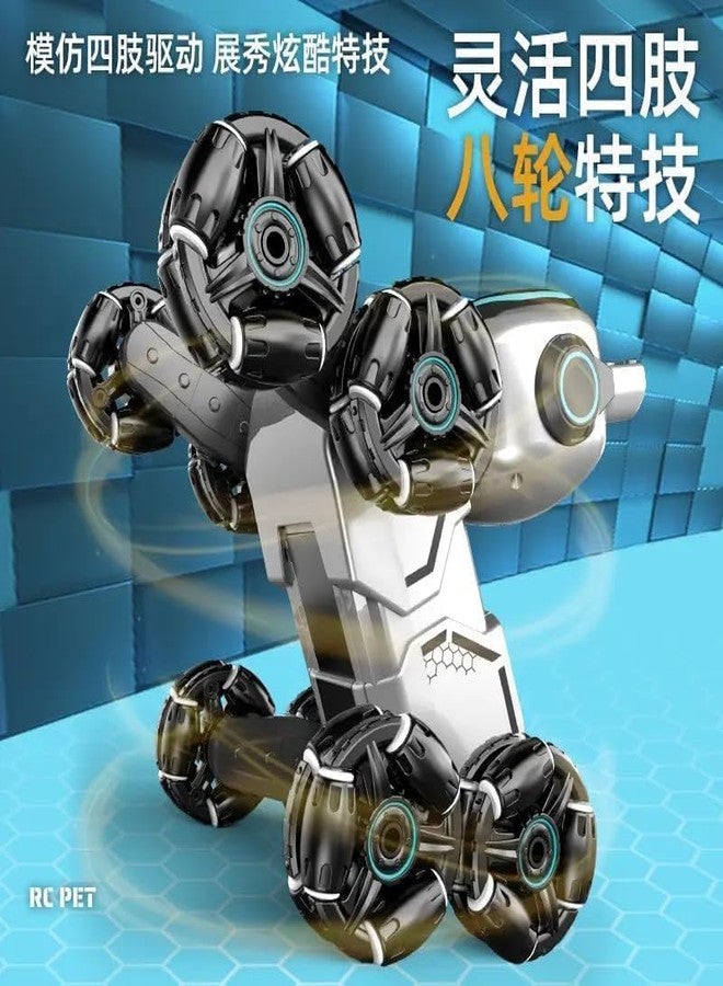 Ramokdu 8WD Stunt RC Car, Gesture Sensing RC Stunt Cars Robot Dog Toy for Kids 8-10, 2.4Ghz Remote Control Cars with Music & Light,for Boys Age 6 7 8-12 13 14 Year Old, Birthday Gifts Ideas - Image 2